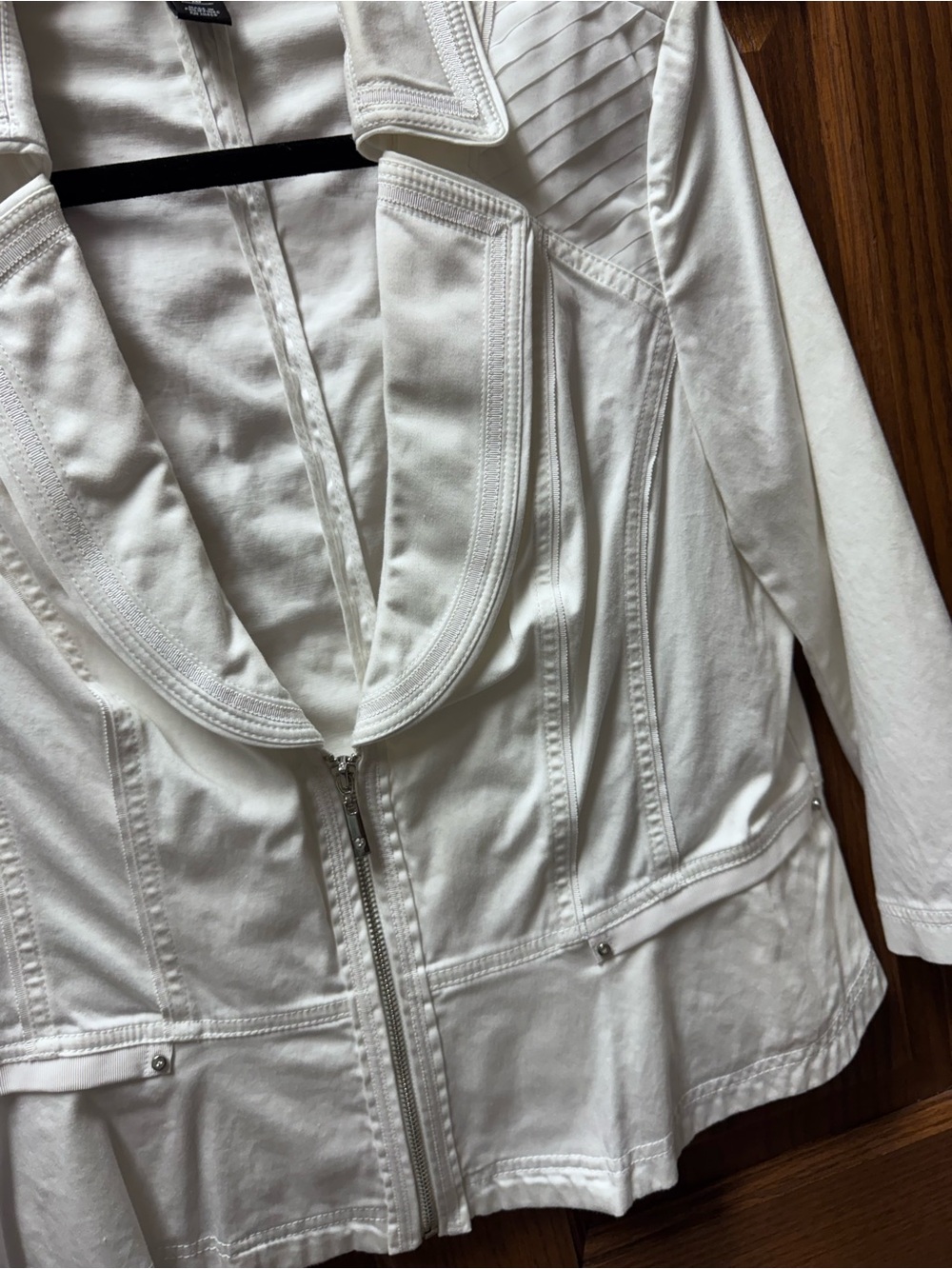 Women’s White House Black Market White Tailored Cotton-Blend Blazer